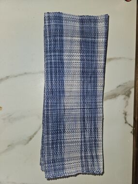 5 Blue and White Woven Kitchen Placemat - Striped Pattern